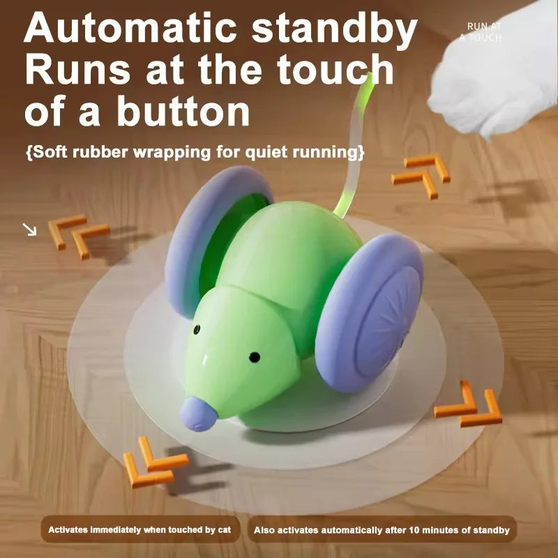 Smart Interactive Cat Toy Mouse with Obstacle Avoidance