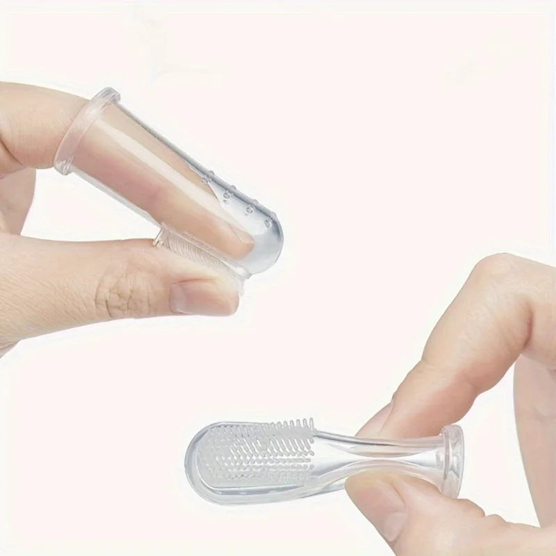 4-Piece Pet Finger Toothbrush Set for Dogs and Cats
