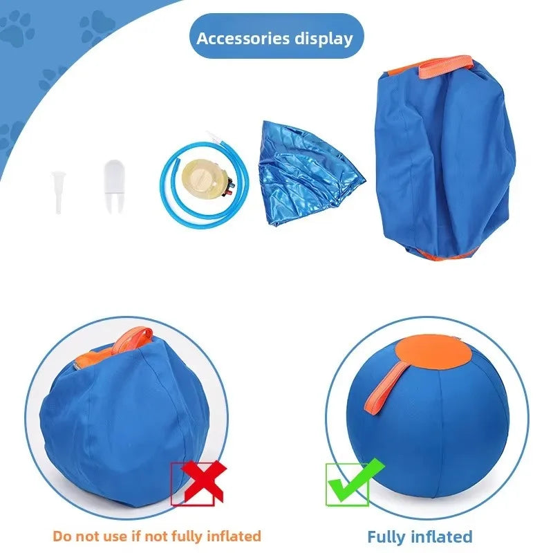 Large Durable Polyester Inflatable Dog Toy for Teething