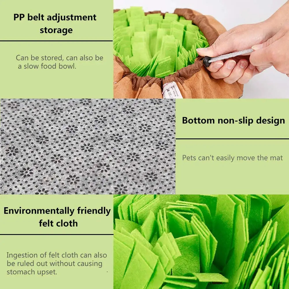 Interactive Pet Snuffle Mat for Foraging and Boredom