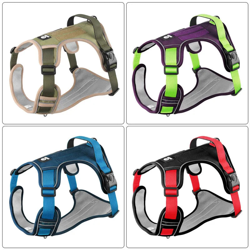 Reflective Tactical Dog Vest Harness Waterproof Oxford Cloth