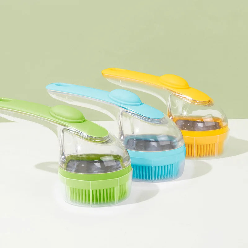 Silicone Pet Bath Brush and Massage Tool for Small Dogs and Cats