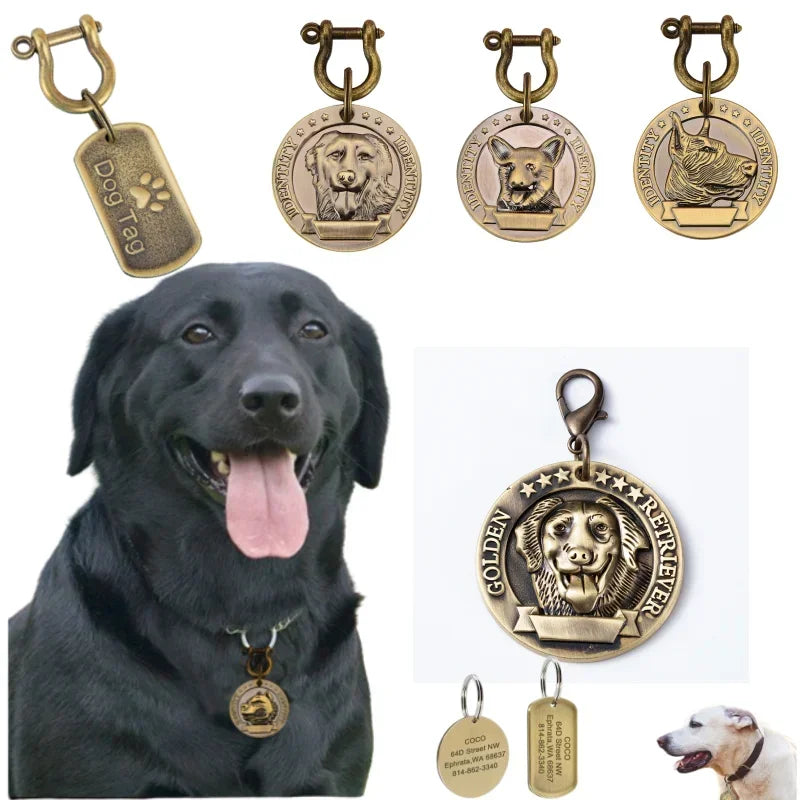 VIP Pets Personalized Bronze Engraved Dog Cat ID Tag