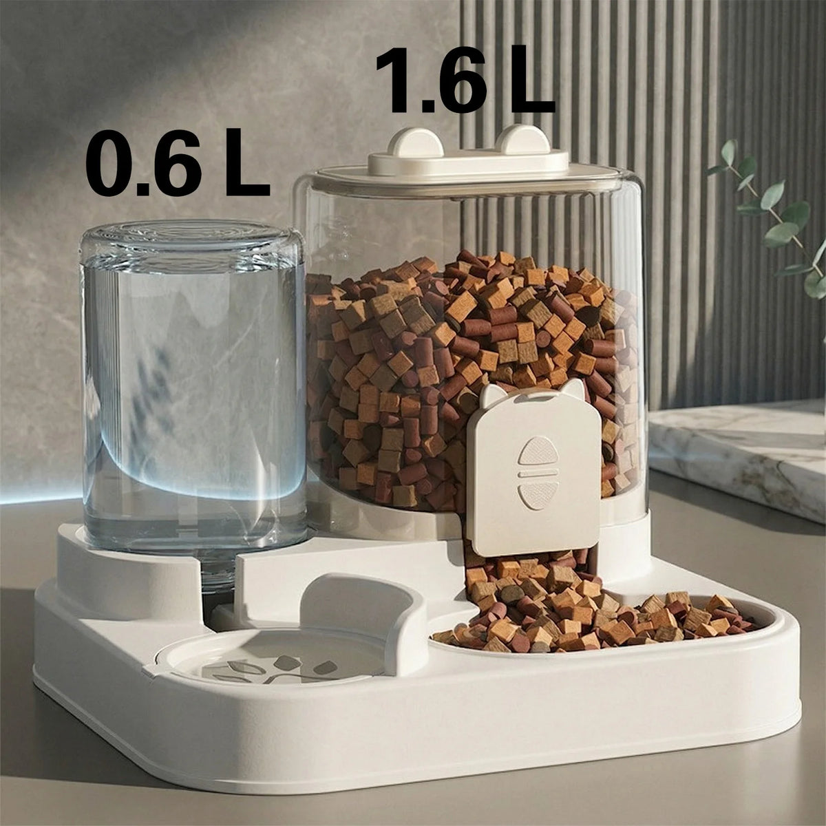 Automatic Pet Feeder and Water Fountain Bowl