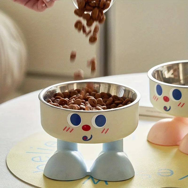 Elevated Anti-Tip Stainless Steel Pet Bowl
