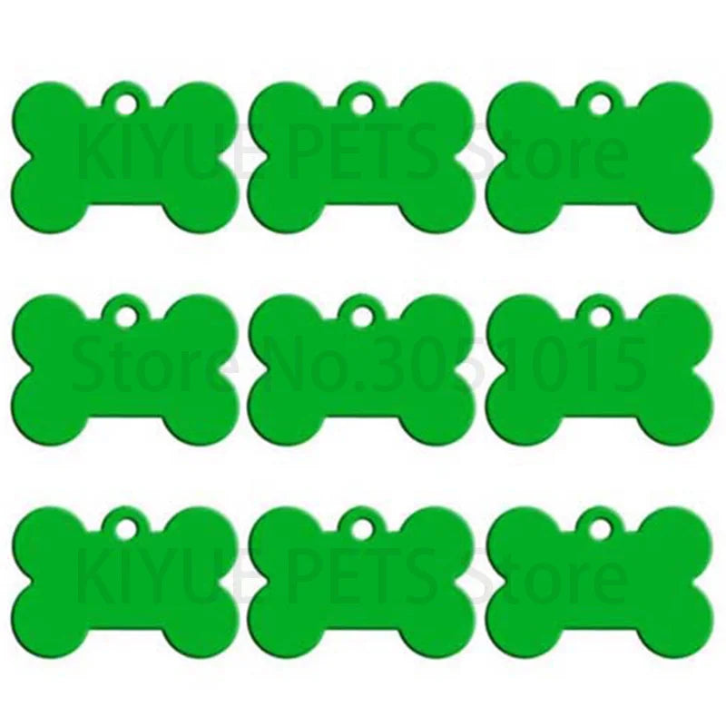 Personalized Engraved Bone Dog ID Tags 100 Pack