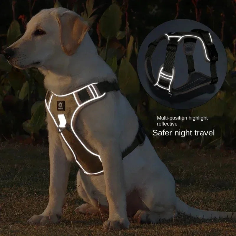 Reflective Tactical Dog Vest Harness Waterproof Oxford Cloth