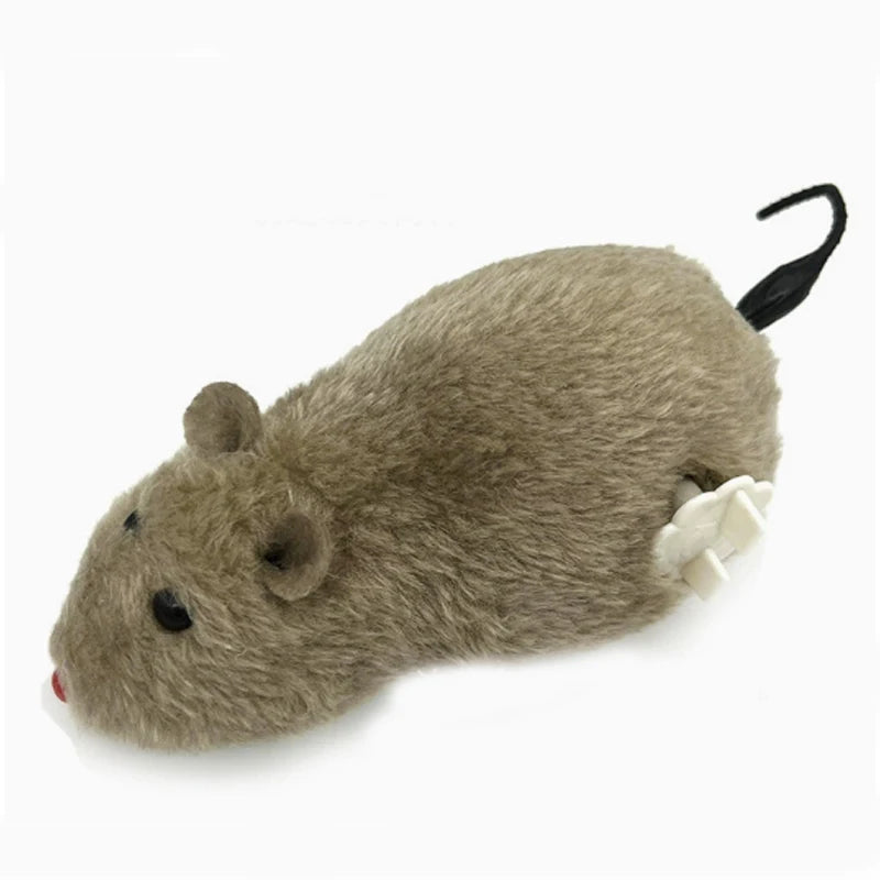 Interactive Plush Wind-Up Mouse Cat and Dog Toy