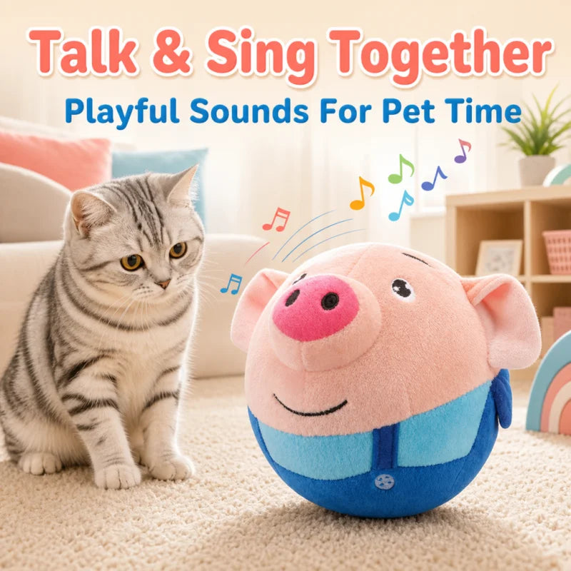 Interactive Plush Bouncing Dog Toy with Music and Vibration