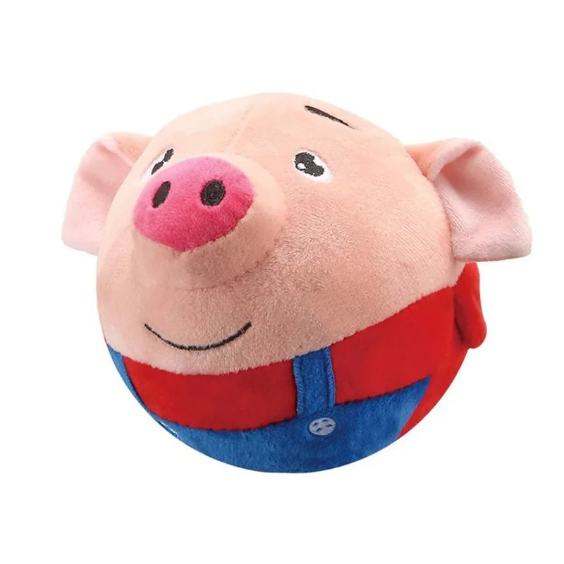 Interactive Plush Bouncing Dog Toy with Music and Vibration