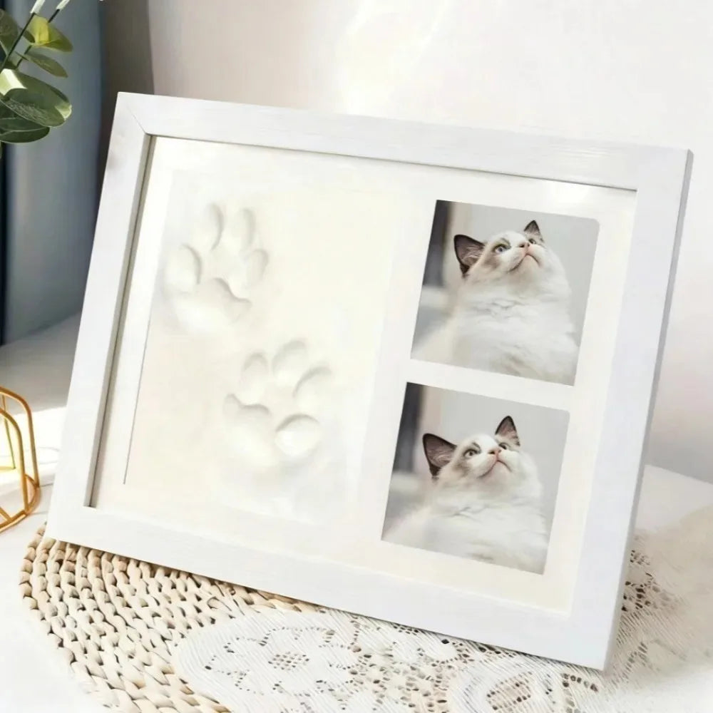 DIY Pet Paw Print Memorial Kit with Frame