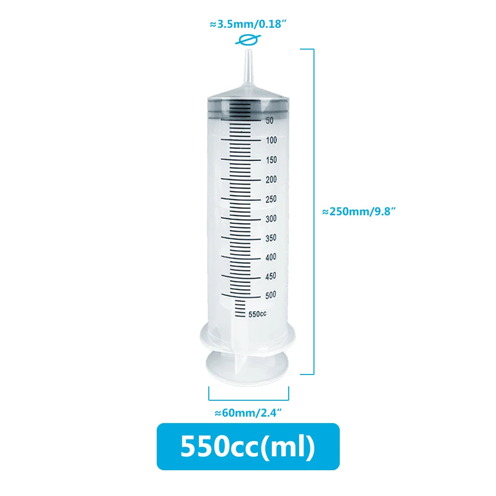 Large Capacity Pet Feeding and Liquid Syringe with Hose