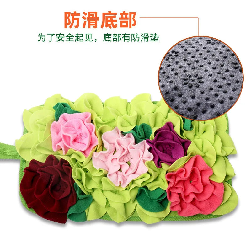Interactive Flower Dog Sniffing Mat and Slow Feeder