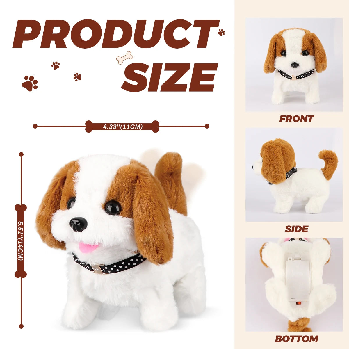 Electric Walking Plush Teddy Dog Toy