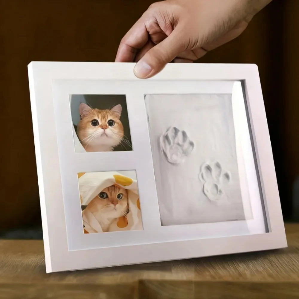 DIY Pet Paw Print Memorial Kit with Frame