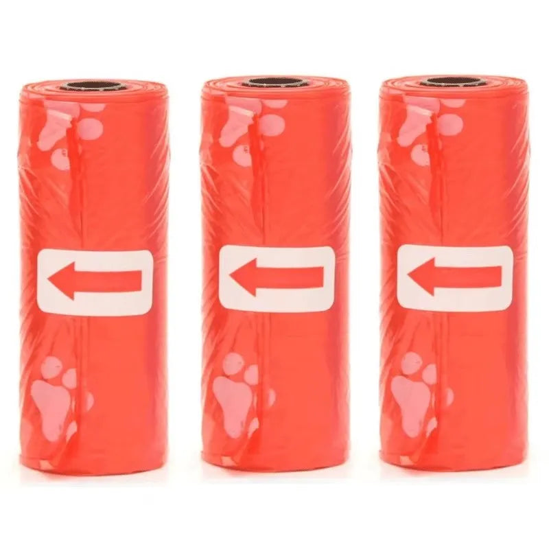Disposable Dog Poop Bags with Dispenser and Leash Clip