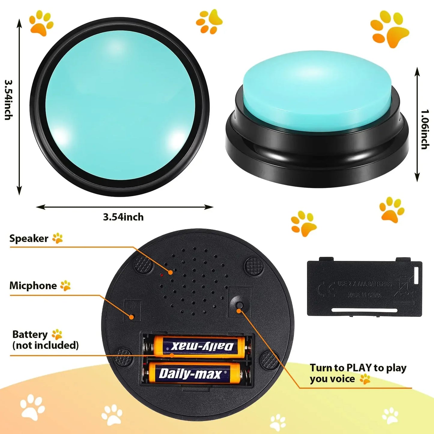 Recordable Dog Communication Training Buttons
