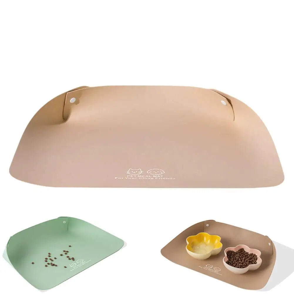 Waterproof PU Leather Anti-Spill Pet Feeding Mat