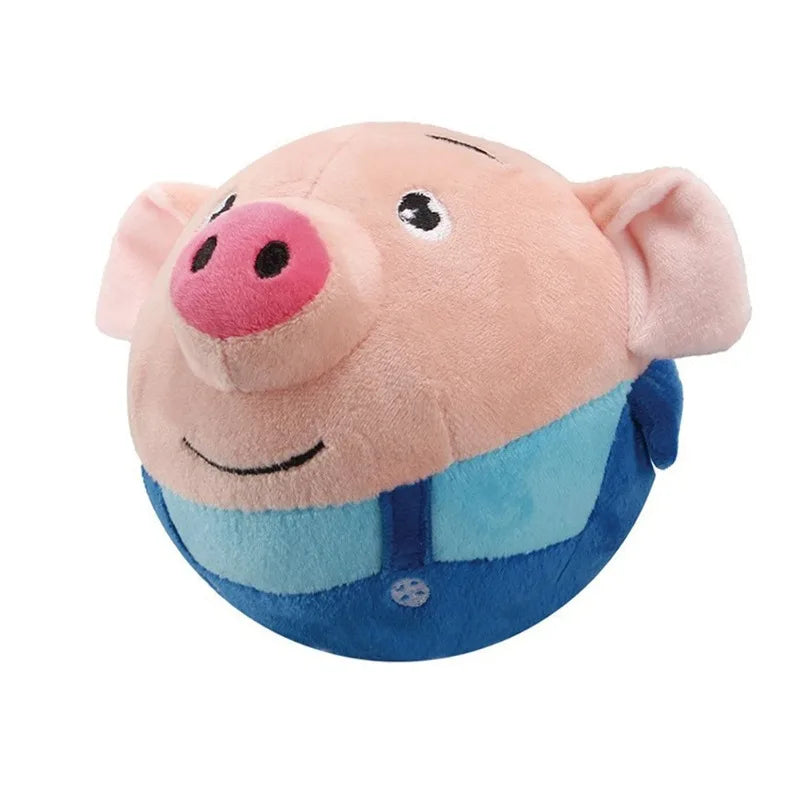 Interactive Plush Bouncing Dog Toy with Music and Vibration