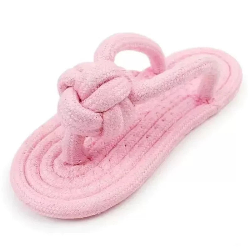 Interactive Cotton Slipper Rope Dog Toy for Teeth Training