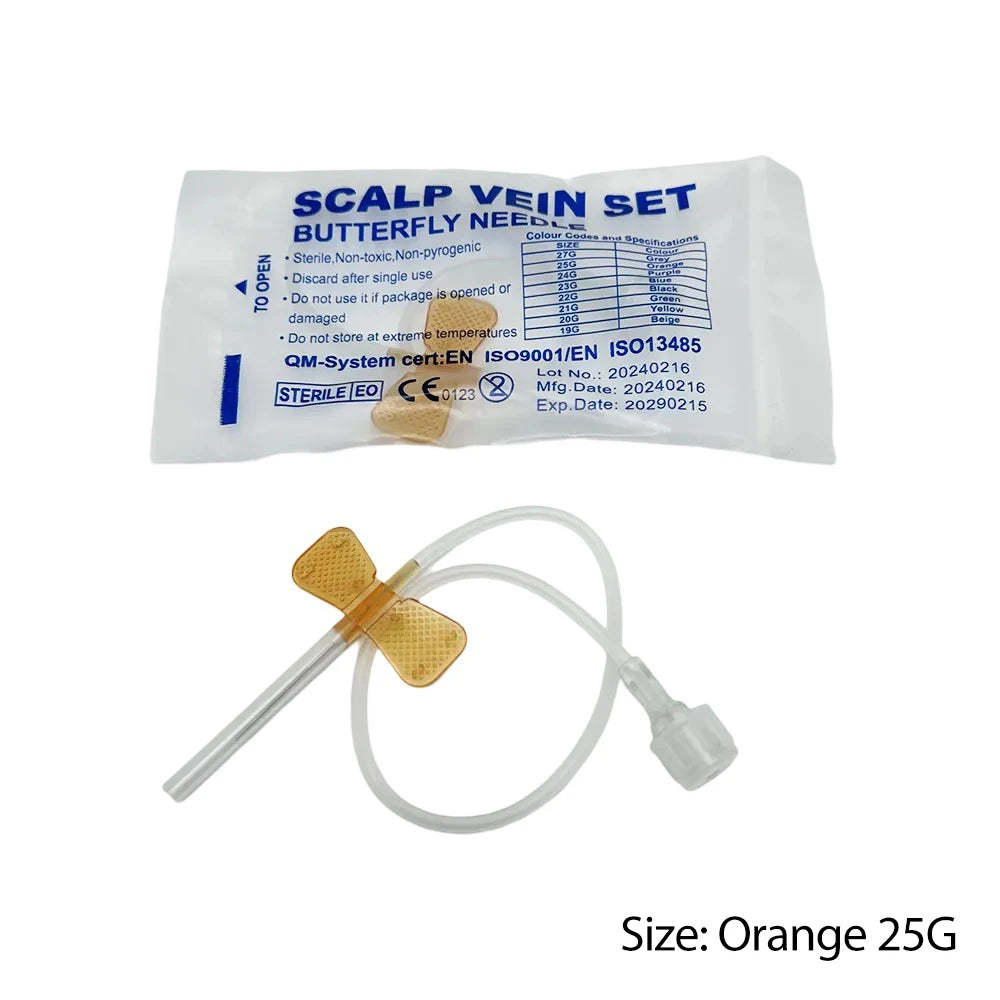 50 Pack Disposable Butterfly Pet Blood Infusion Needles