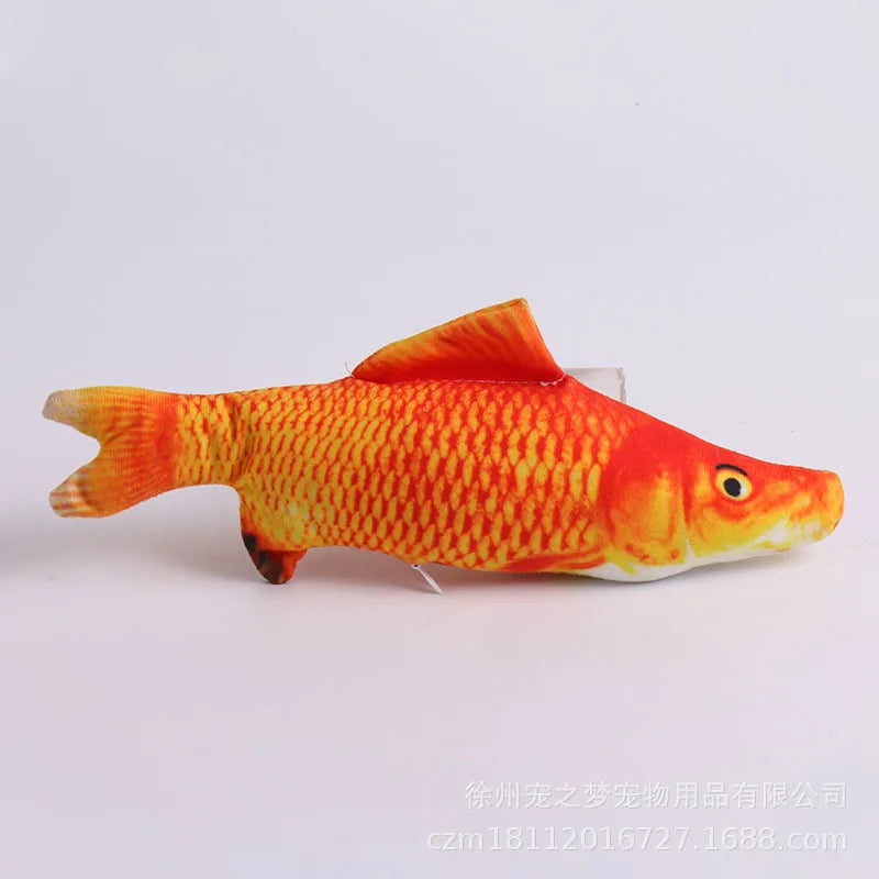 Interactive 3D Plush Fish Catnip Toy