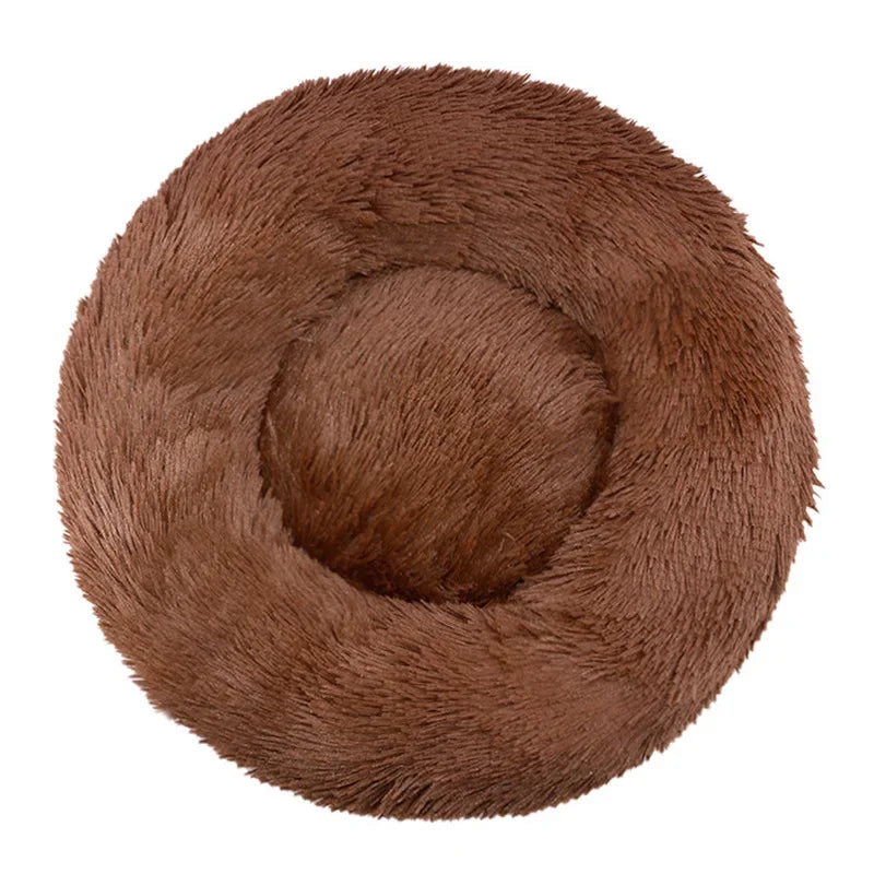 Plush Round Winter Warm Pet Bed in Six Sizes