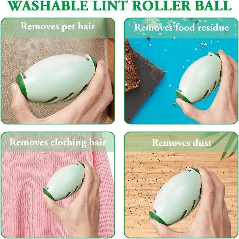 Portable Reusable Washable Lint Roller for Pet Hair and Dust Removal