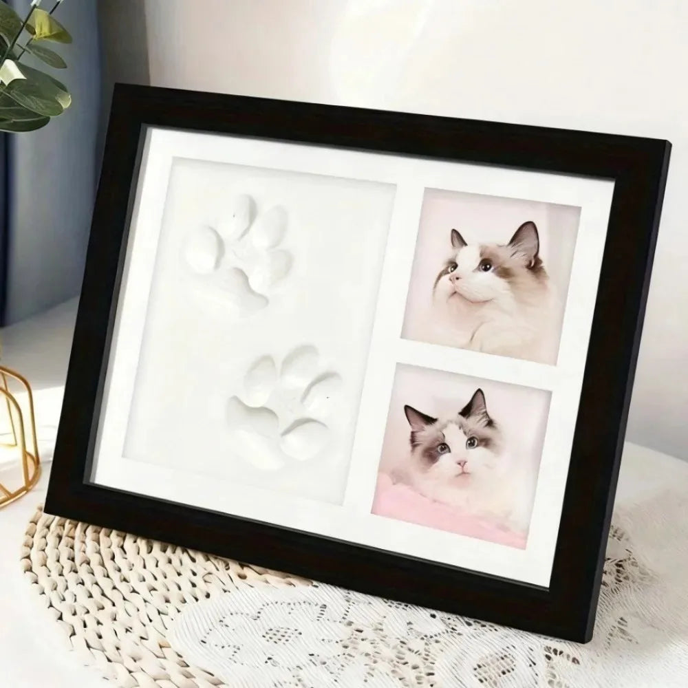 DIY Pet Paw Print Memorial Kit with Frame