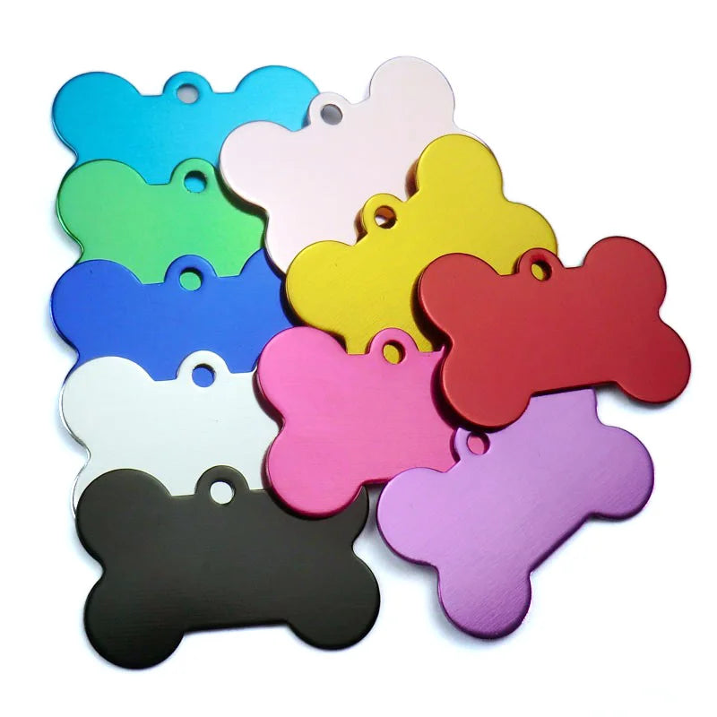 Personalized Engraved Bone Dog ID Tags 100 Pack