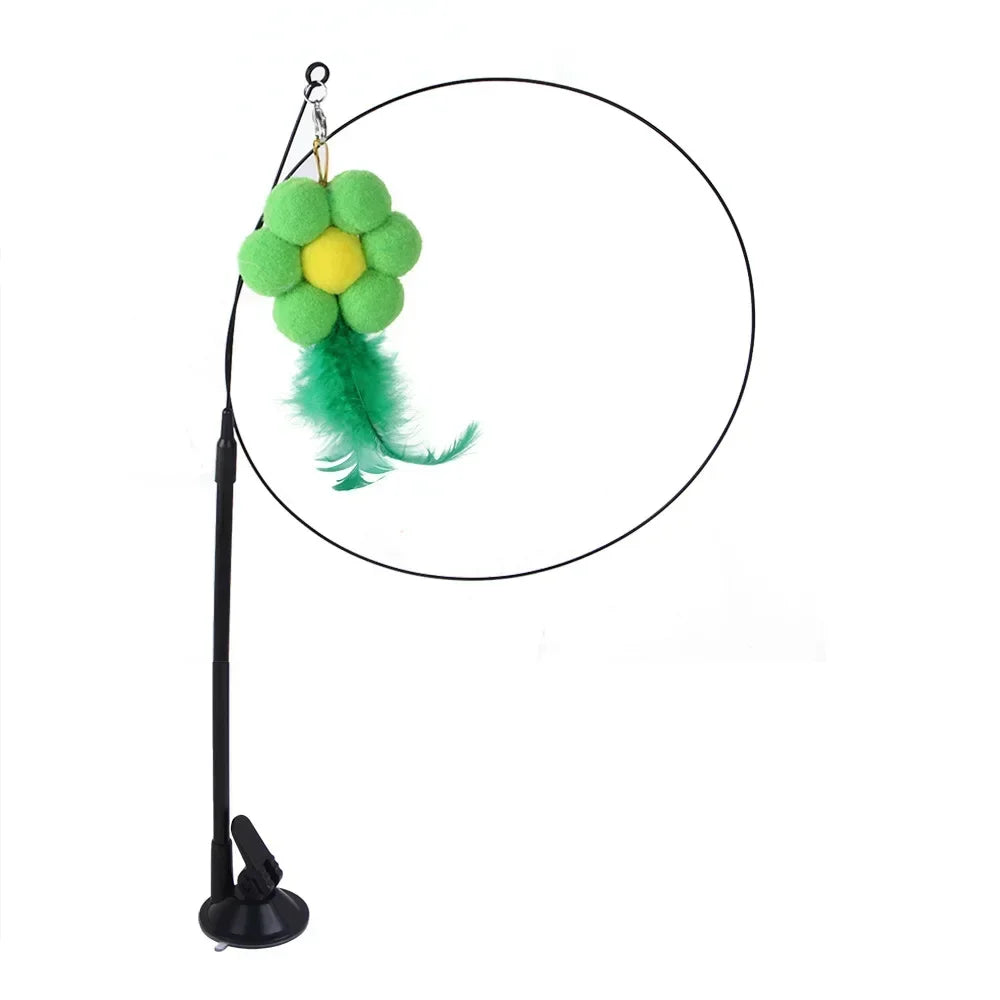 Interactive Simulation Bird Cat Teaser Toy with Bell
