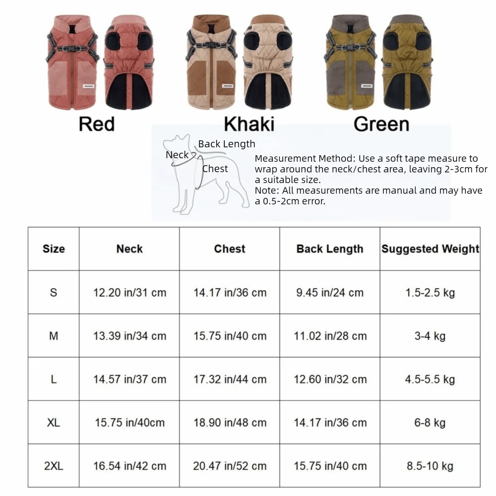 Reflective Windproof Adjustable Winter Dog Jacket