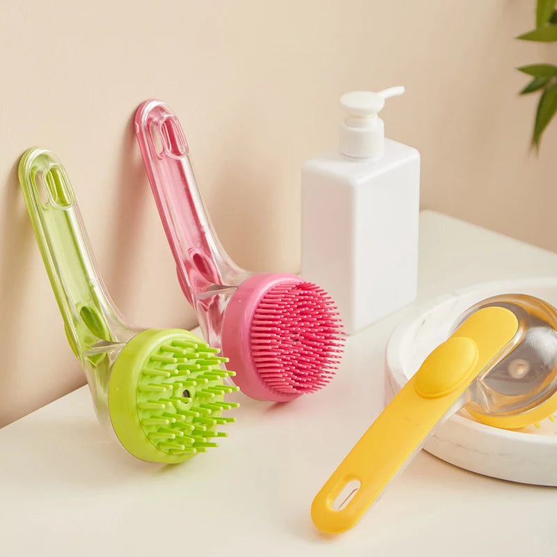 Silicone Pet Bath Brush and Massage Tool for Small Dogs and Cats