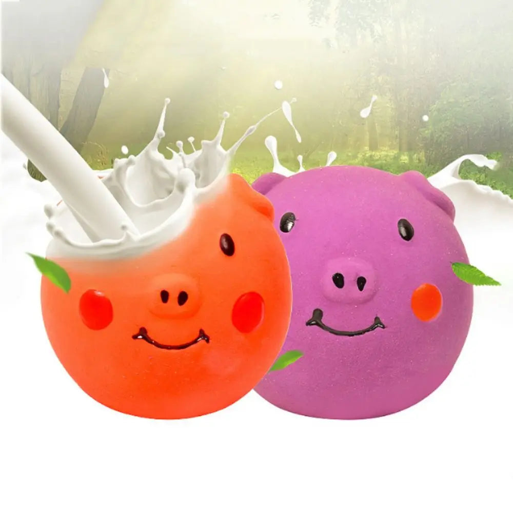 Colorful Latex Squeaky Pig Dog Toy