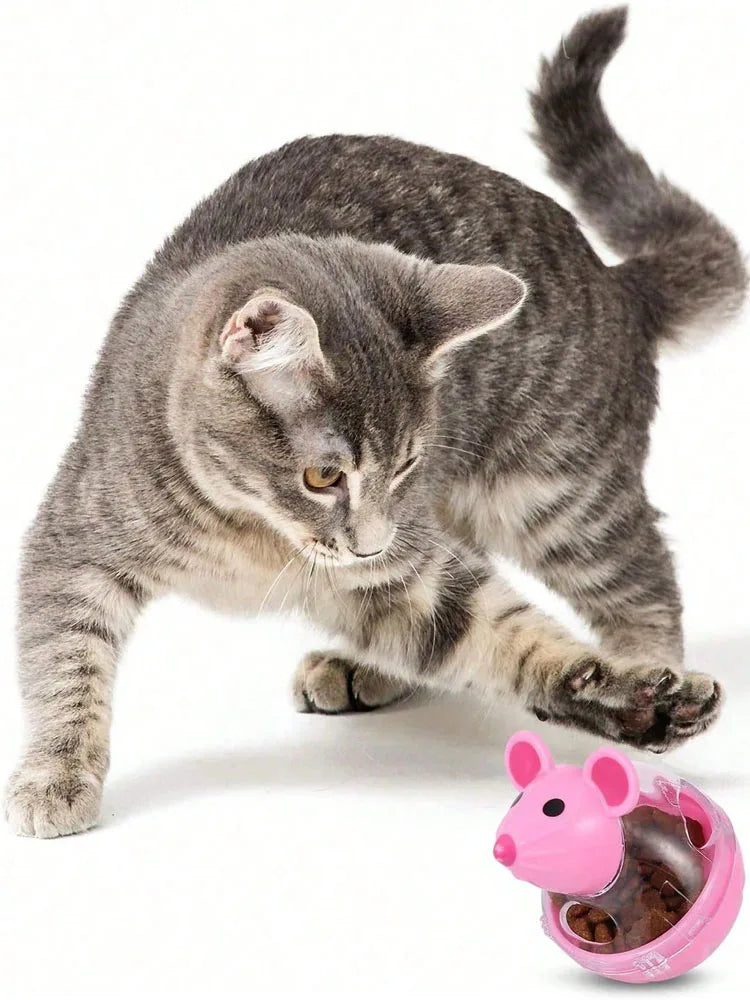 Interactive Rolling Mouse Treat Dispenser Toy for Pets