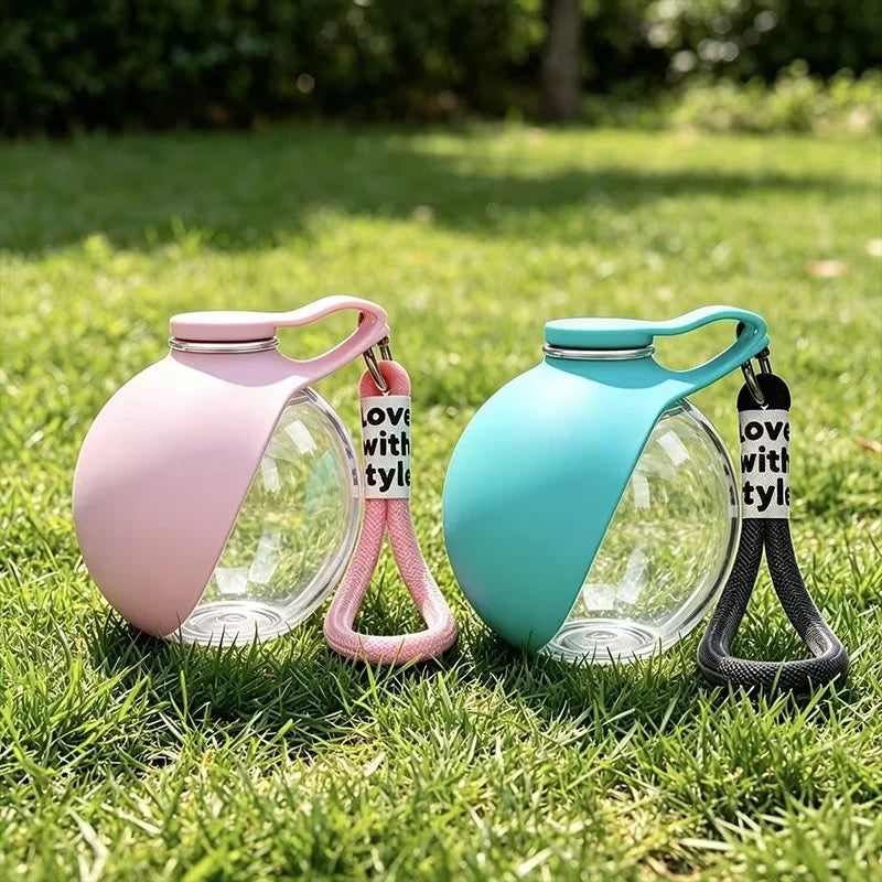Portable Dog Water Bottle with Hanging Rope