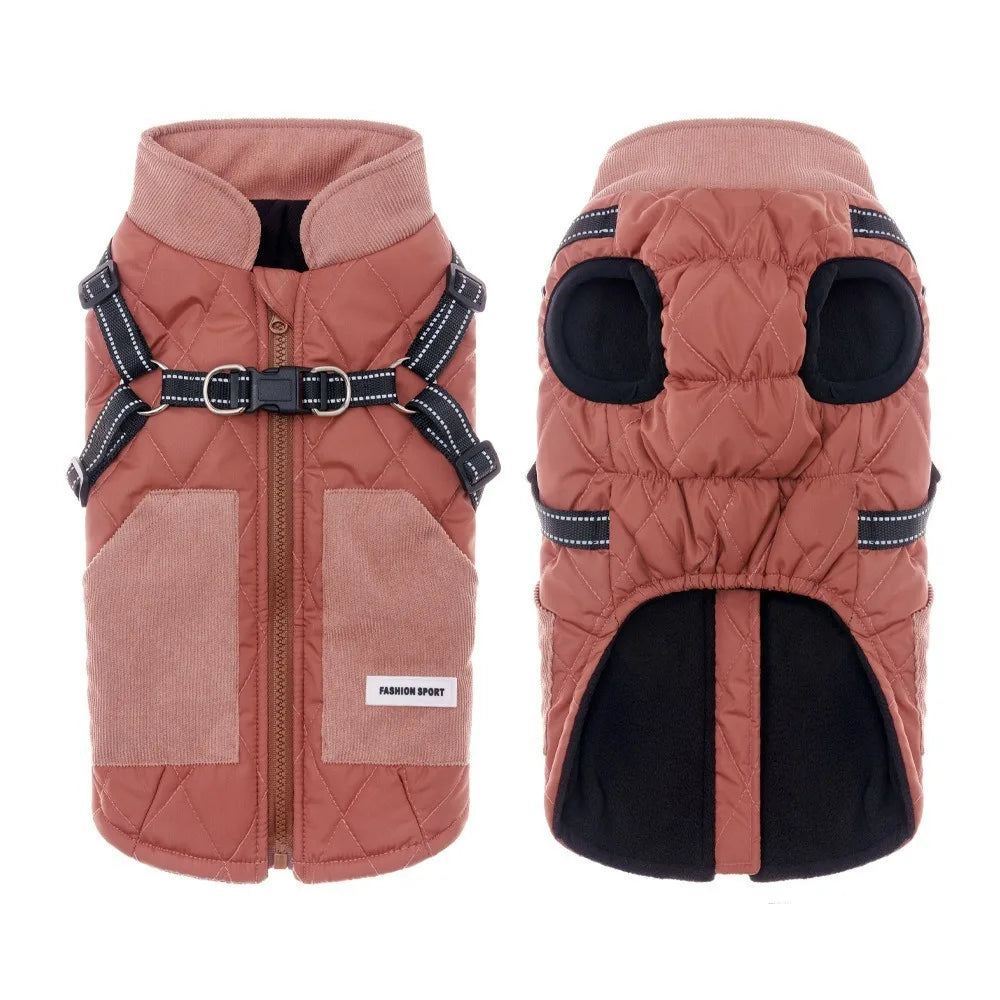 Reflective Windproof Adjustable Winter Dog Jacket