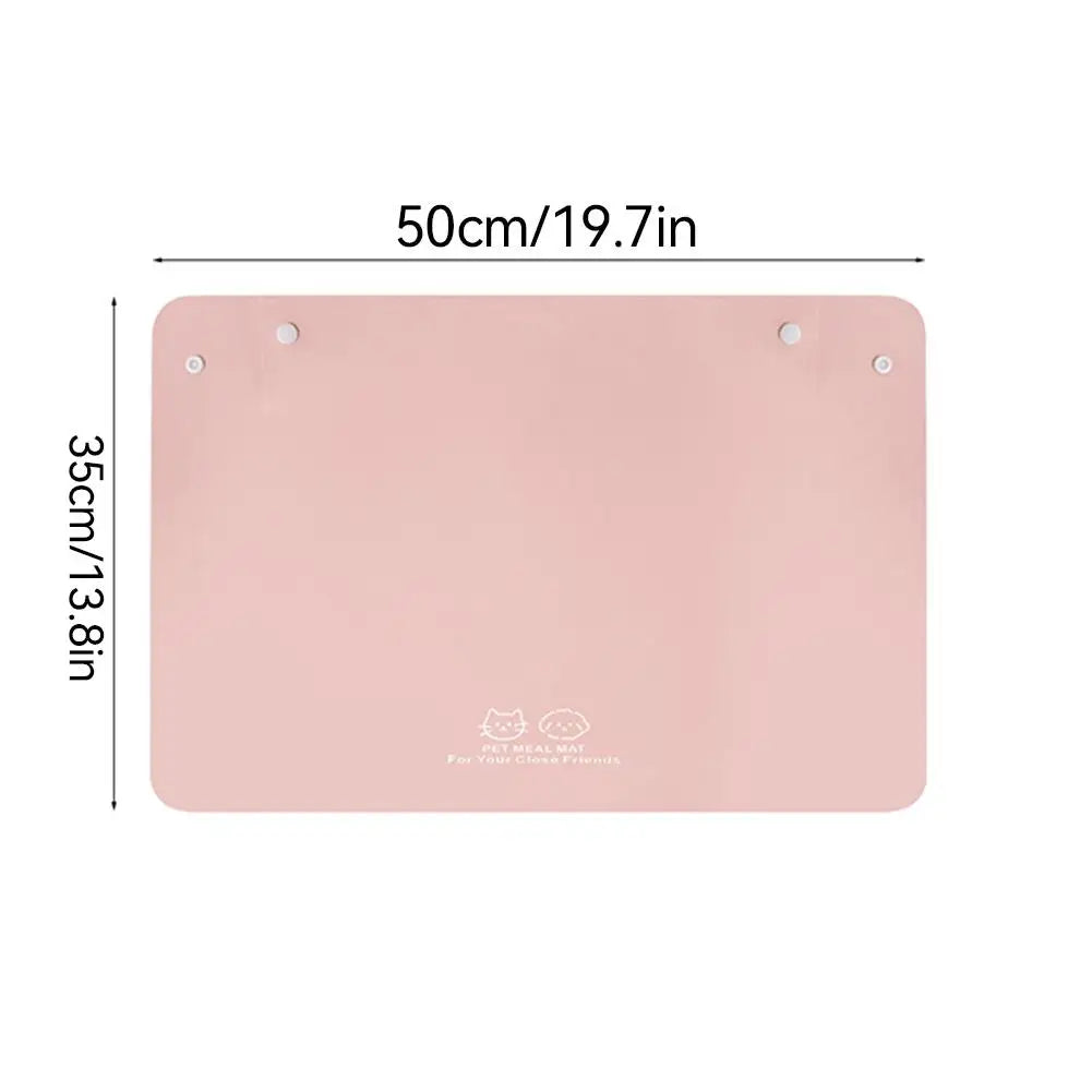 Waterproof PU Leather Anti-Spill Pet Feeding Mat
