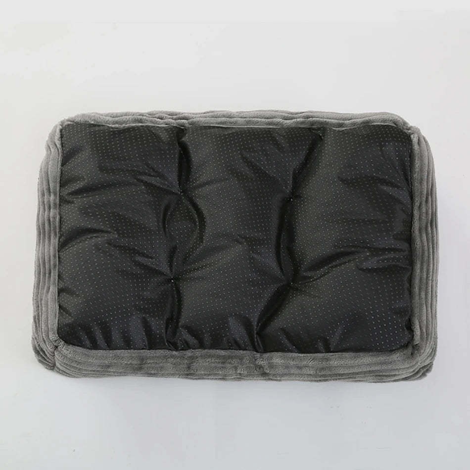 Plush Square Calming Pet Bed for Small and Medium Dogs