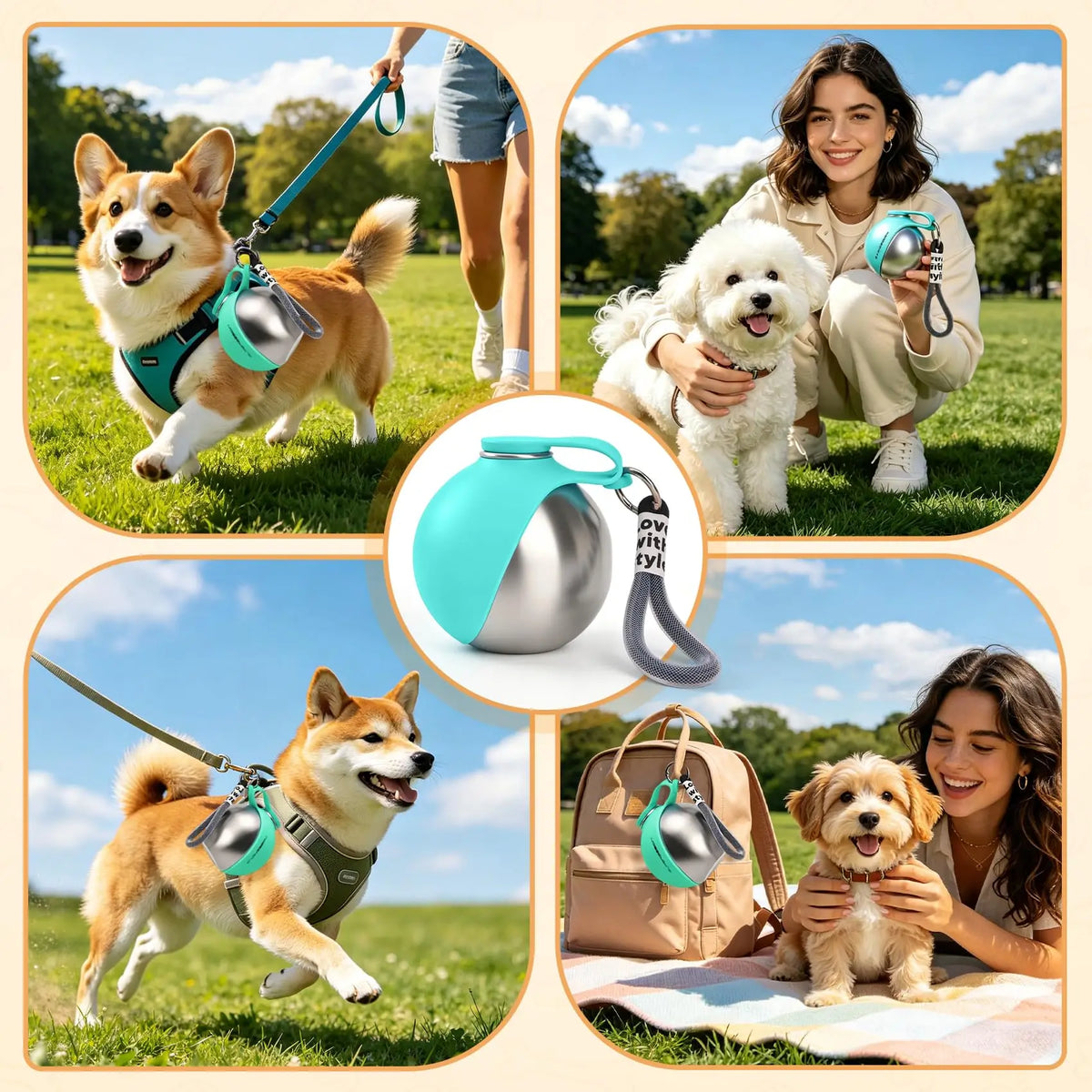 Portable Stainless Steel Dog Water Bottle