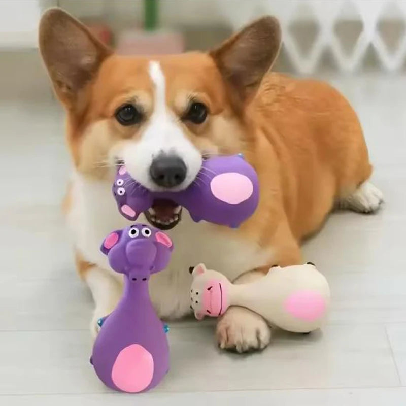 Latex Squeaky Cartoon Animal Dog Toy