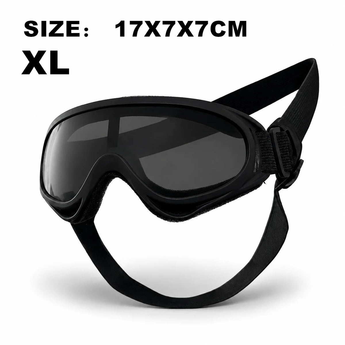 Black Adjustable Dog Goggles UV Protection Sunglasses