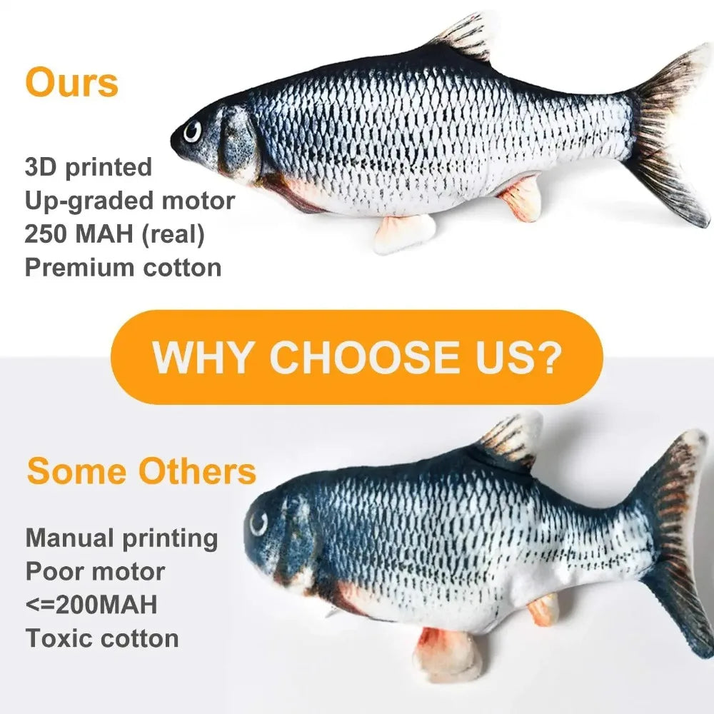 USB Charging Simulation Fish Interactive Pet Chewing Toy