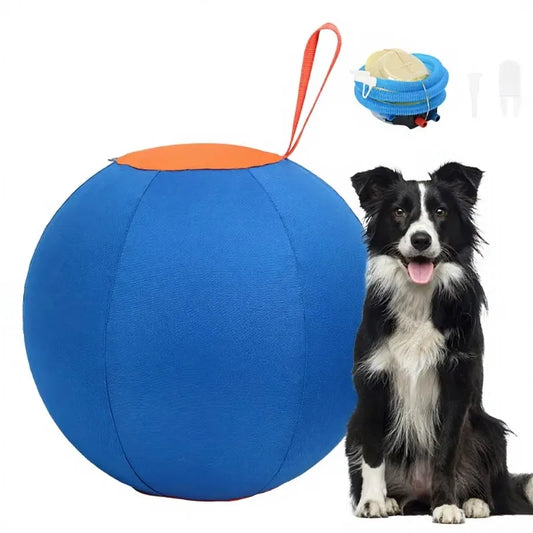 Large Durable Polyester Inflatable Dog Toy for Teething