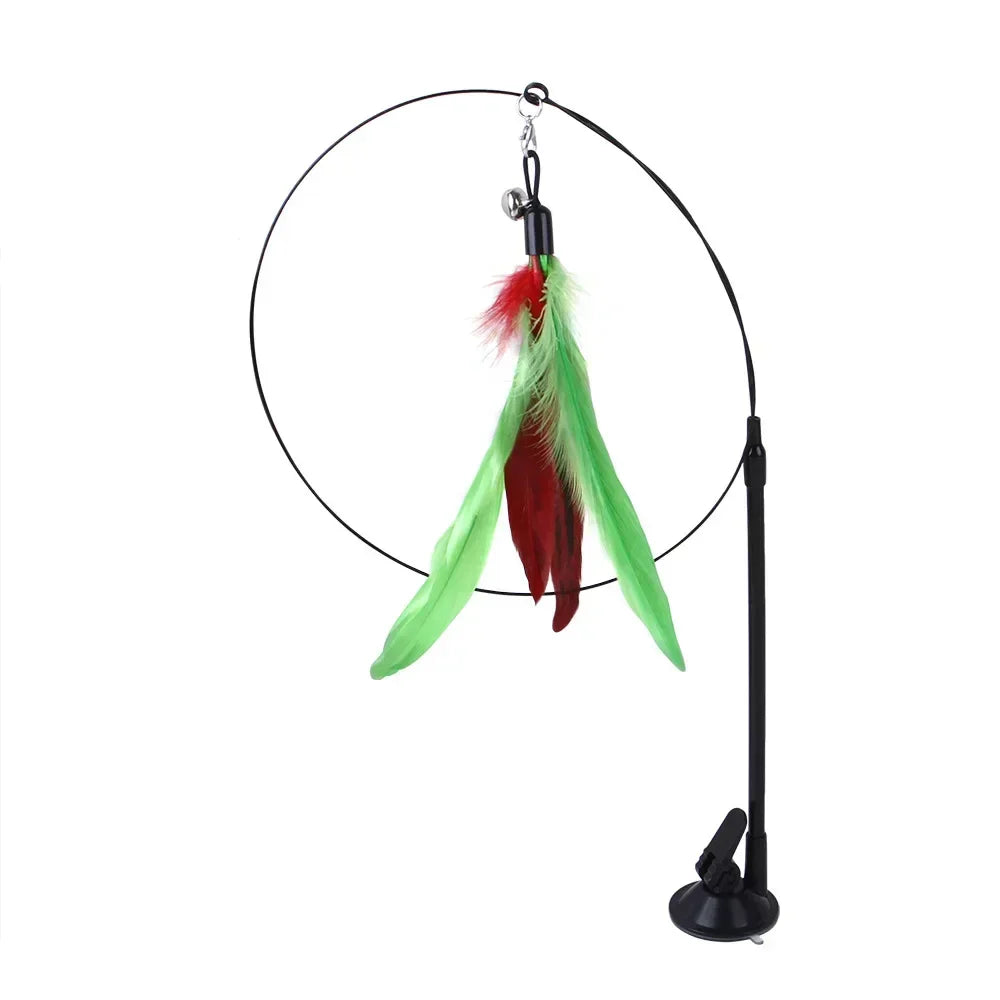 Interactive Simulation Bird Cat Teaser Toy with Bell