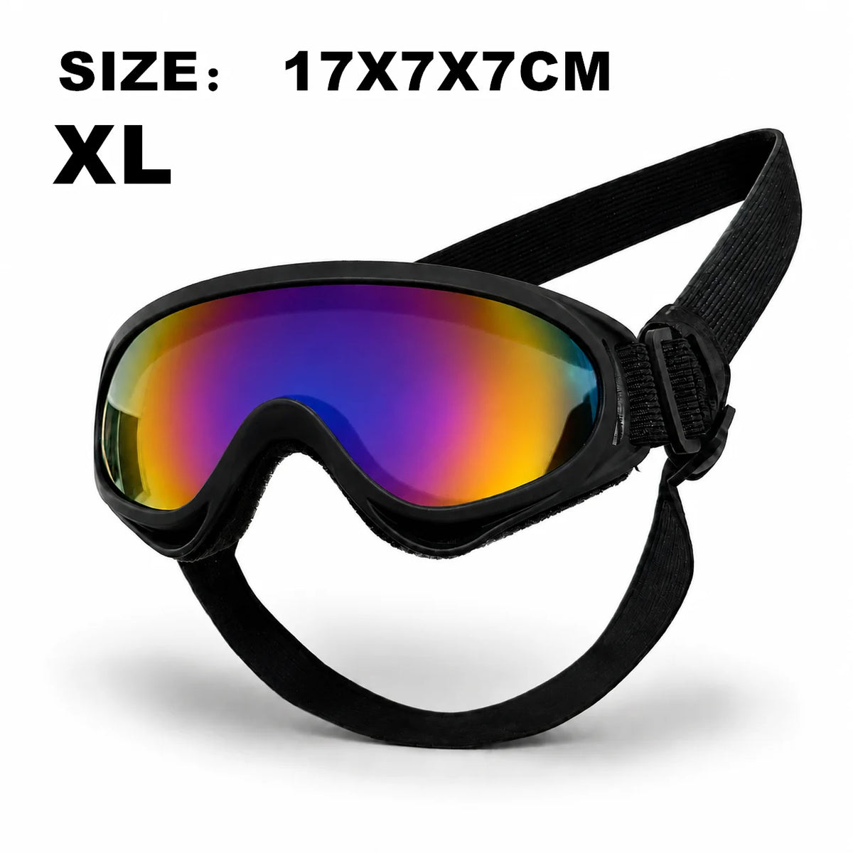 Black Adjustable Dog Goggles UV Protection Sunglasses