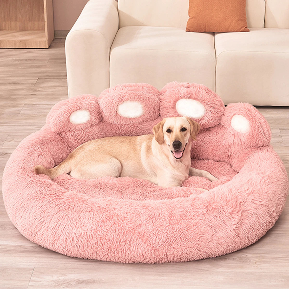 Fluffy Winter Plush Dog Bed and Pet Sofa