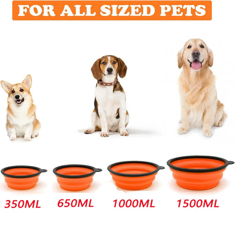 Portable Silicone 2-in-1 Pet Travel Bowl