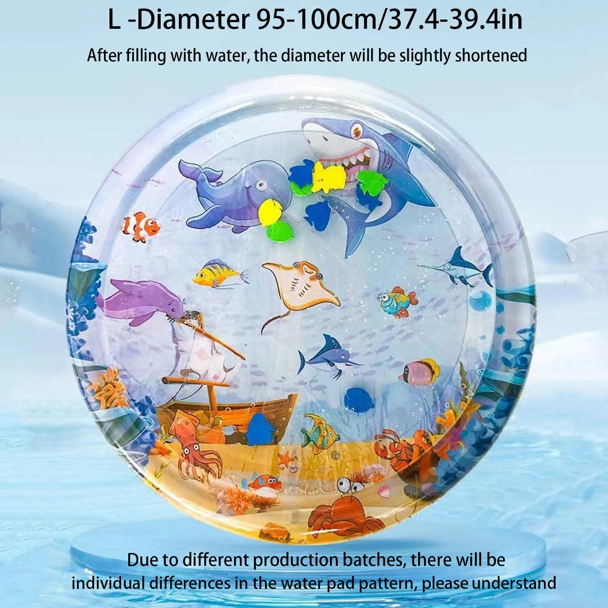 Inflatable Ocean Theme Pet Cooling Water Mat