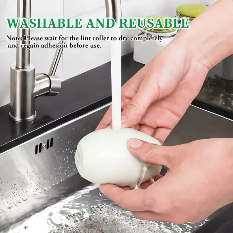Portable Reusable Washable Lint Roller for Pet Hair and Dust Removal
